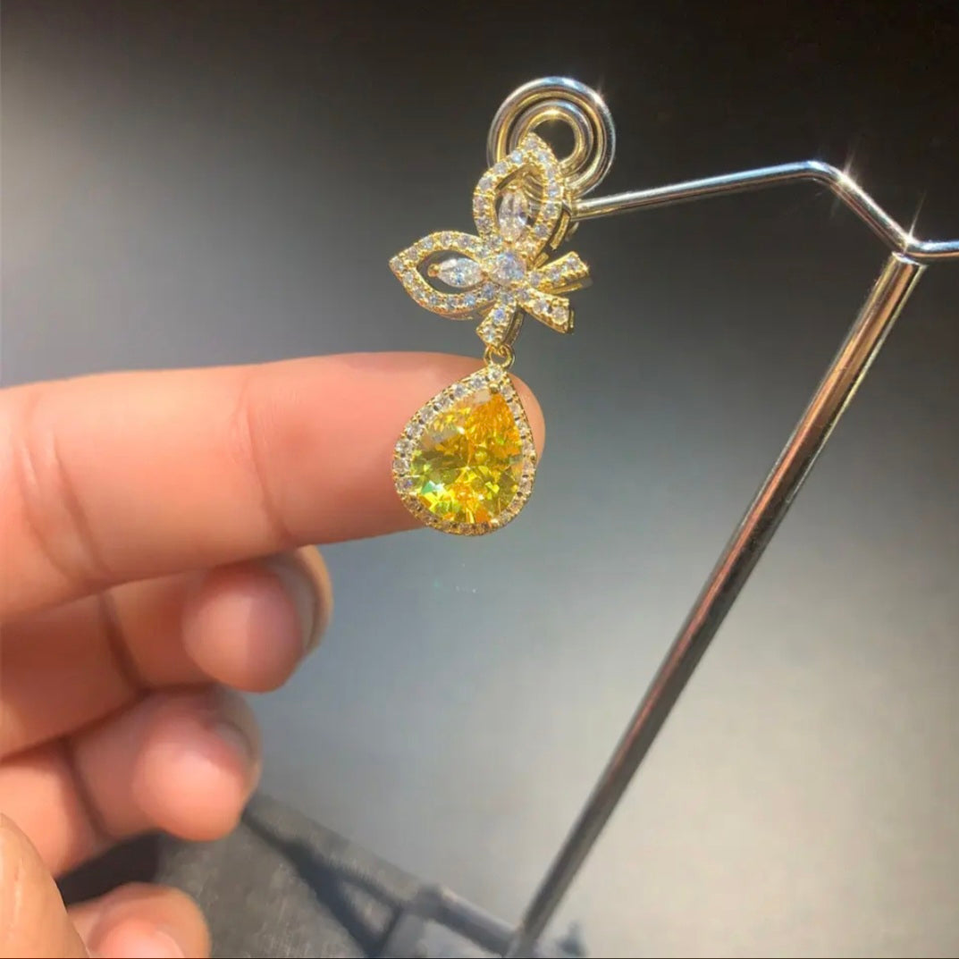 Pretty Yellow Drop Earring