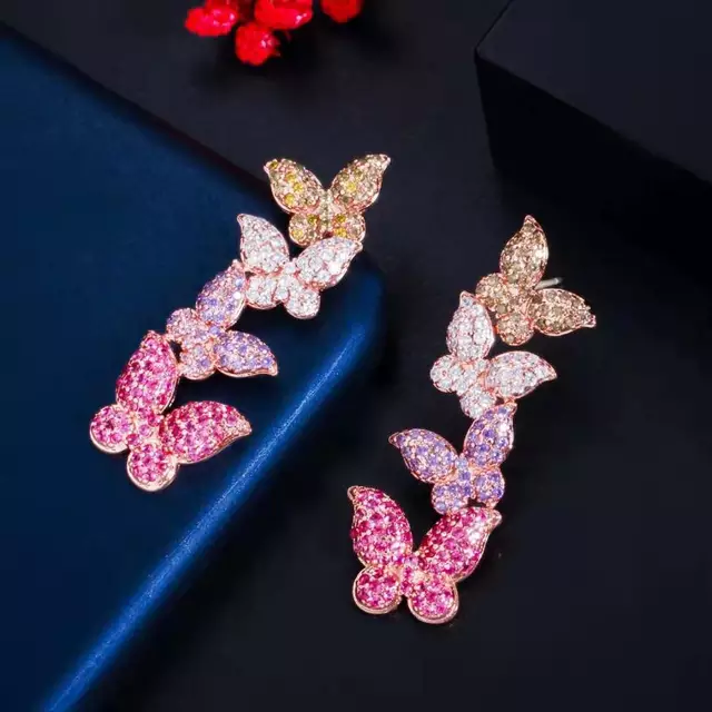 Luxury Butterfly Drop Earring