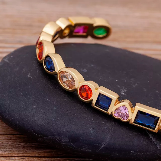 Classy Rainbow Crystal Bracelet