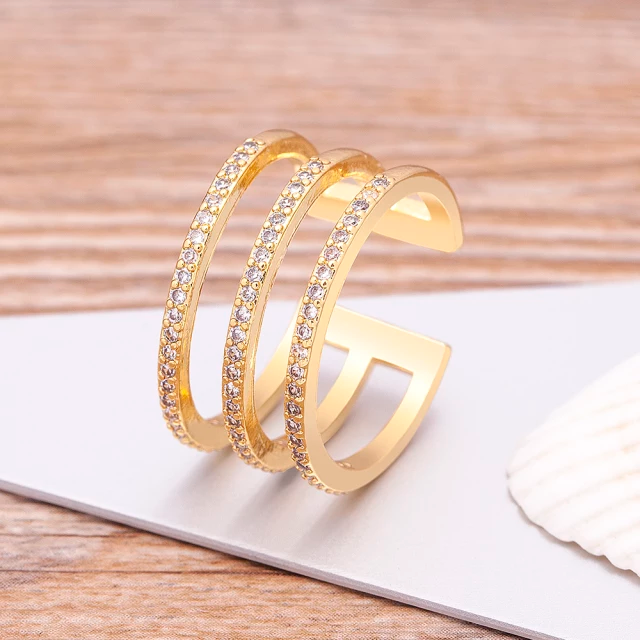 3 Layered Diamond Ring
