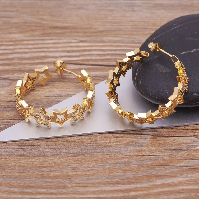 Stylish Star Hoops