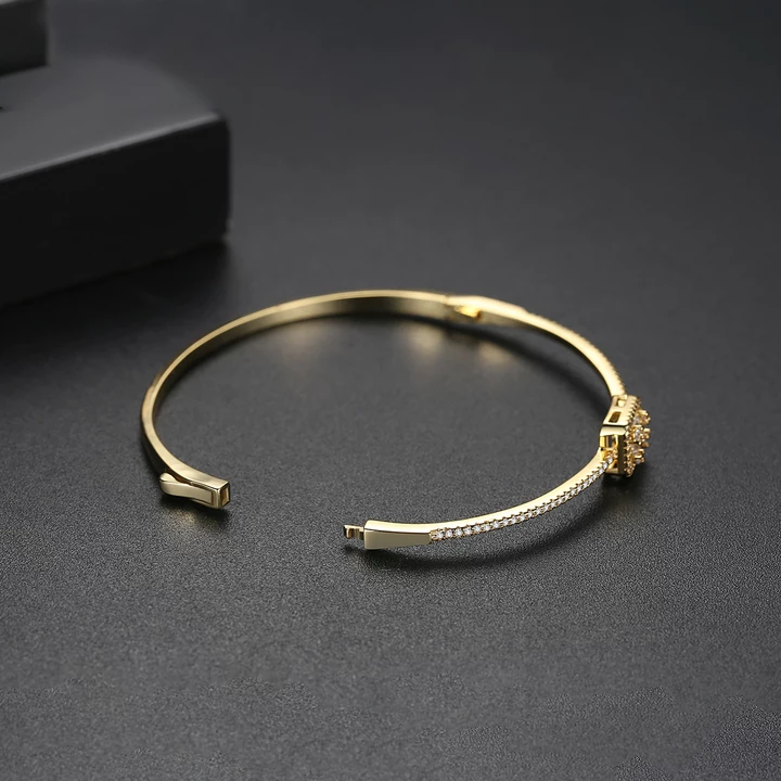 Sleek White Stone Bracelet
