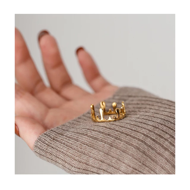 Anti Tarnish Statement Gold Ring