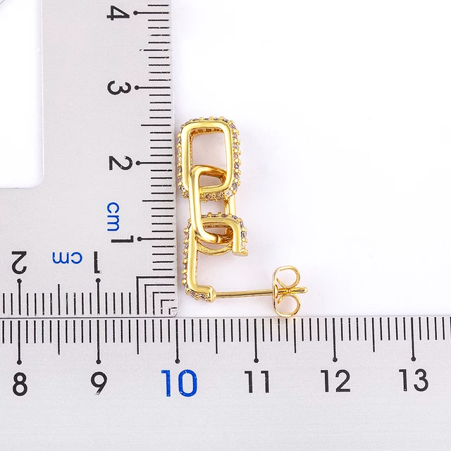 Stylish Gold Geometrical Earring