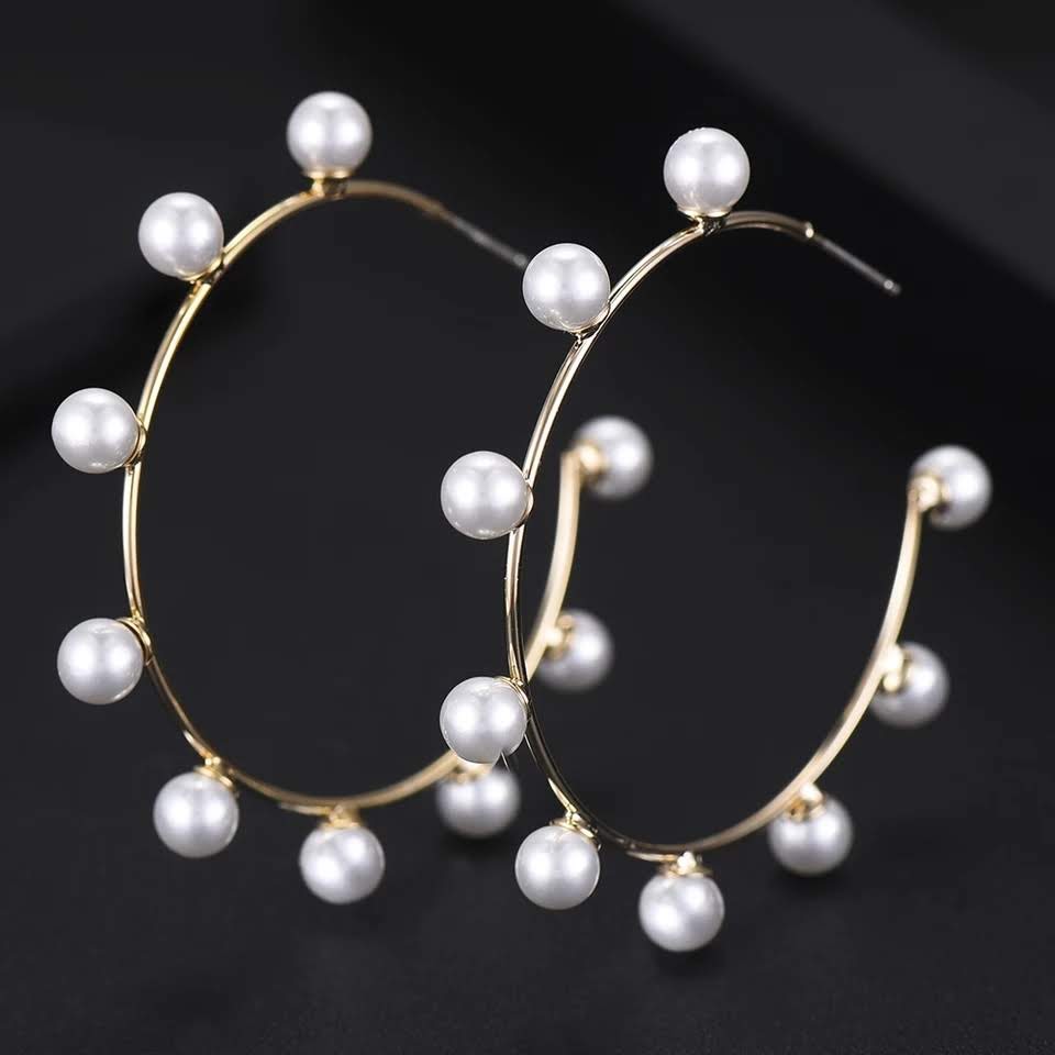 Pearl Hoop Earring