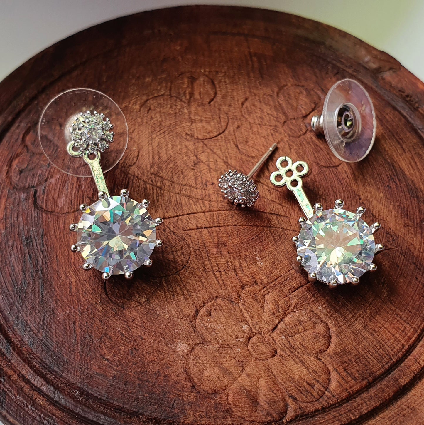 Solitaire Drop Earring