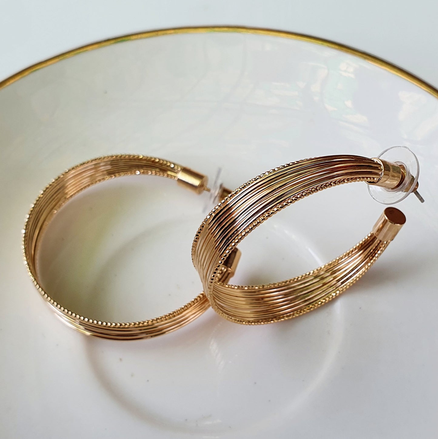 Light Weight Golden Hoops