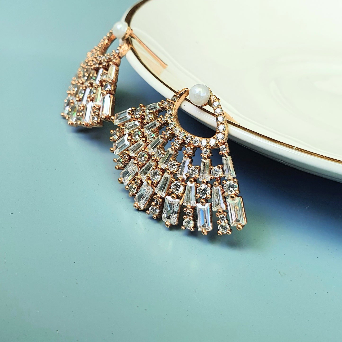 Designer Rosegold Earring