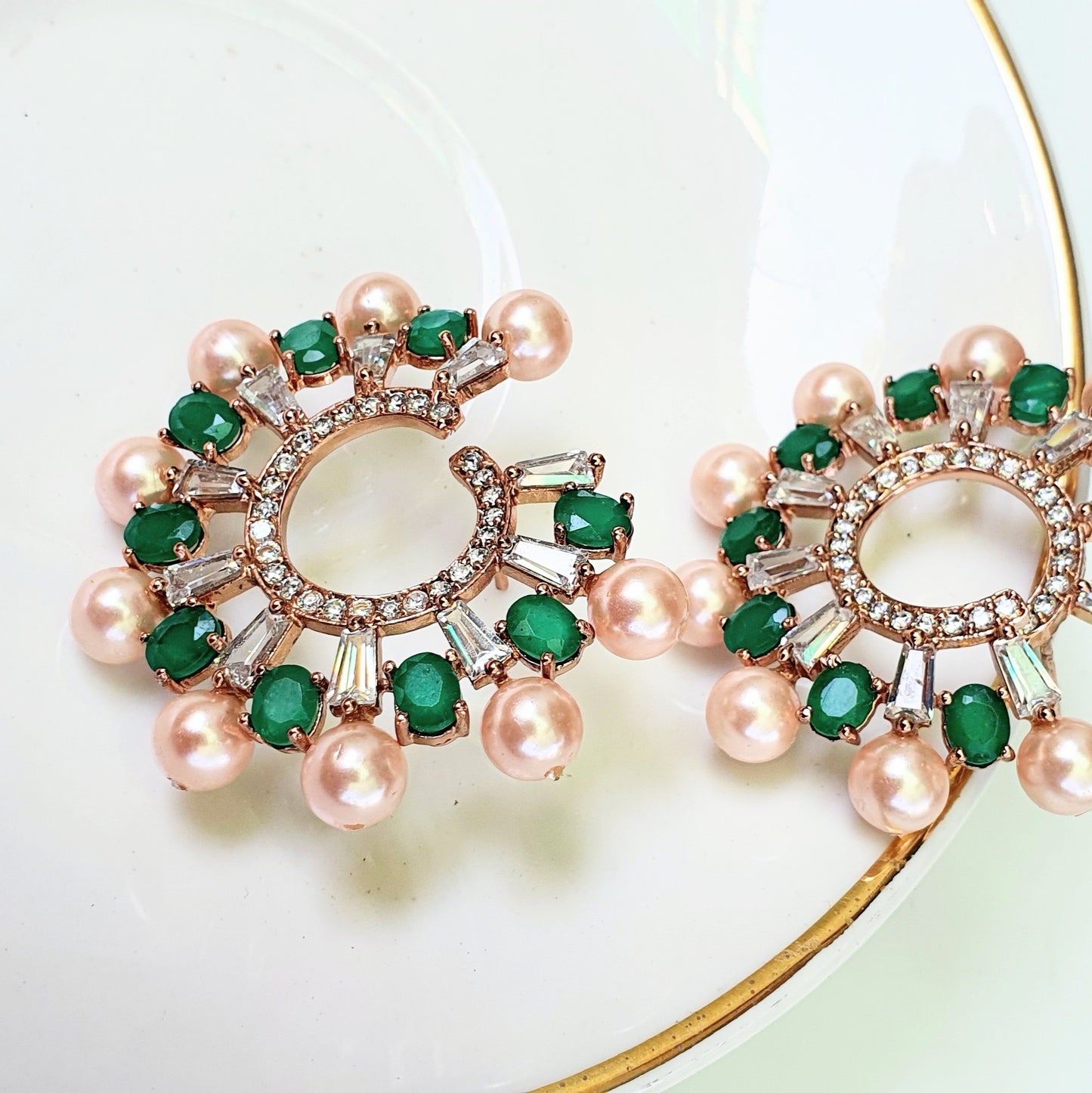 Designer Emerald Earring