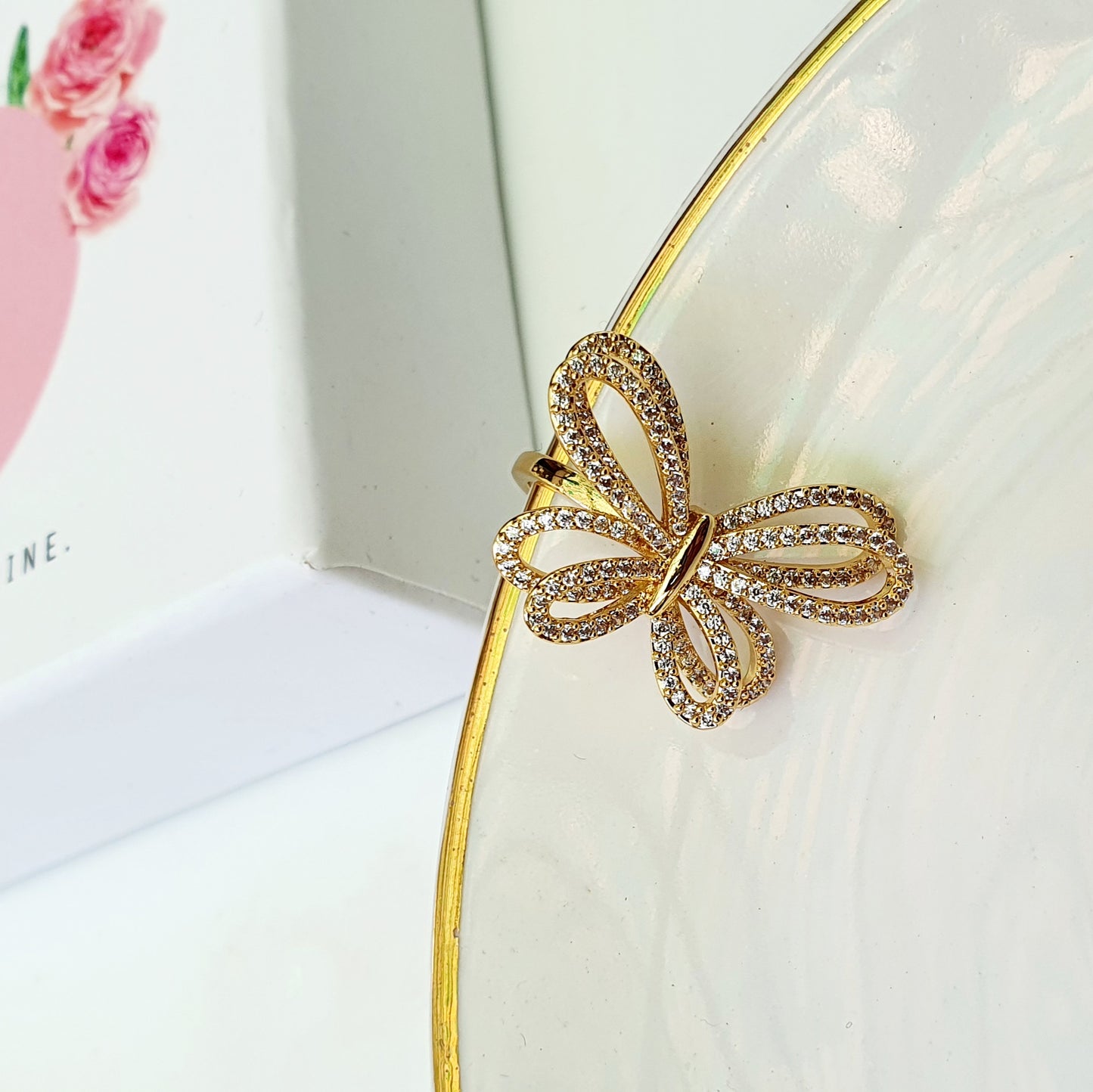 Gold Butterfly Ring