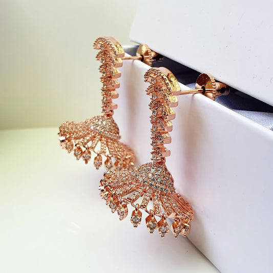 Designer Rose gold Jhumka