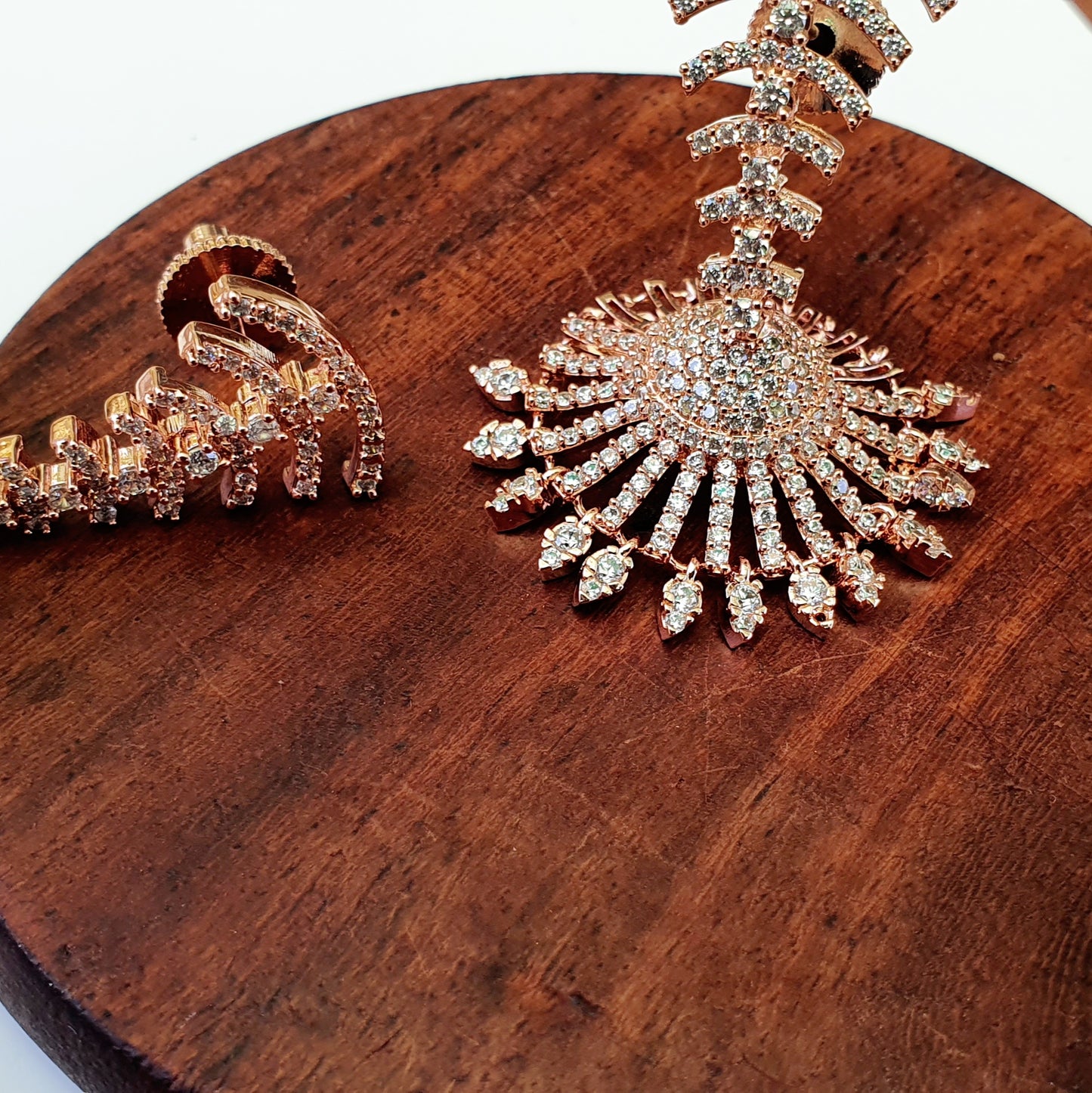 Designer Rose gold Jhumka