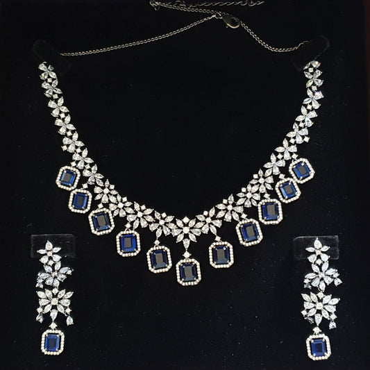 Stunning Blue Diamond Necklace