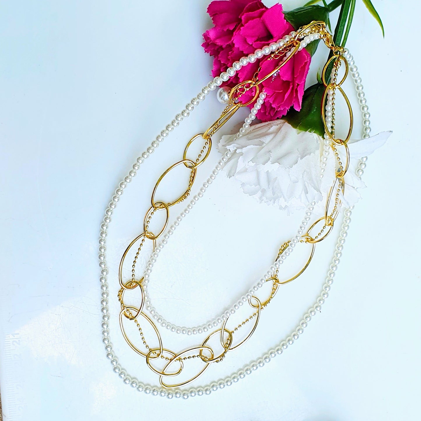 Trendy Multi Later Pearl Neckpiece