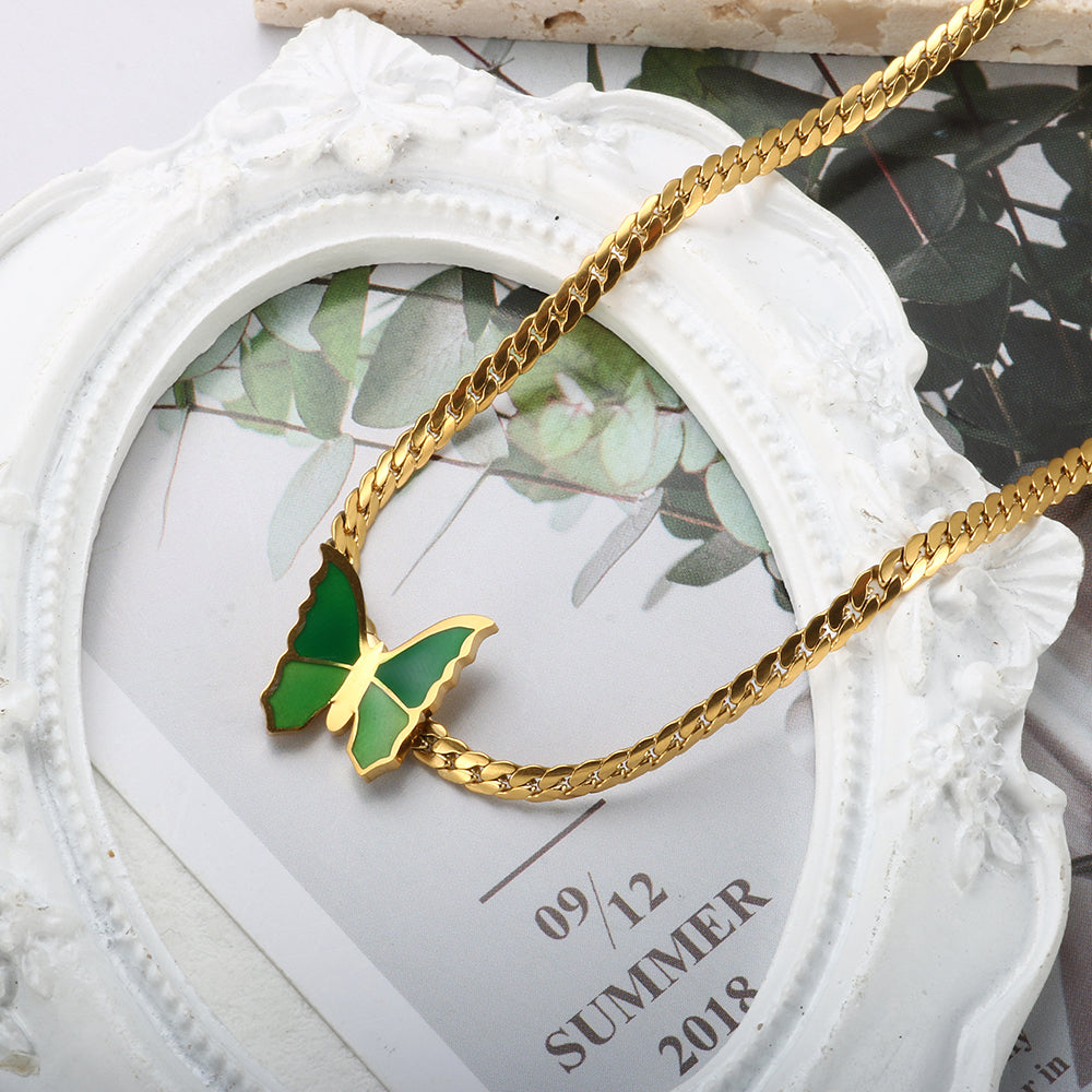 Anti Tarnish Gold Chain with Butterfly
