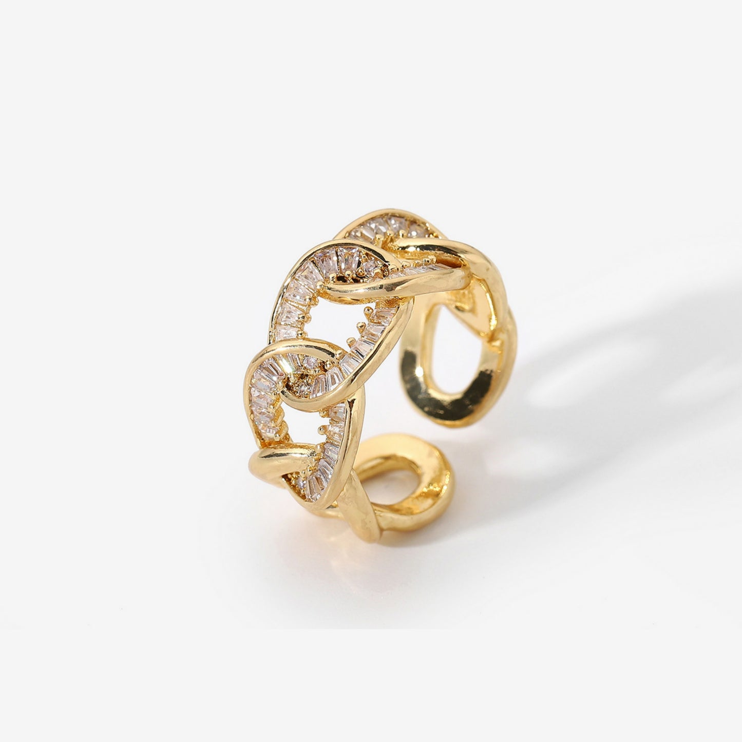 Anti Tarnish White Stone Ring