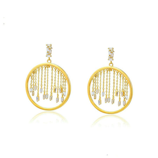 Unique Crystal Hanging Earring