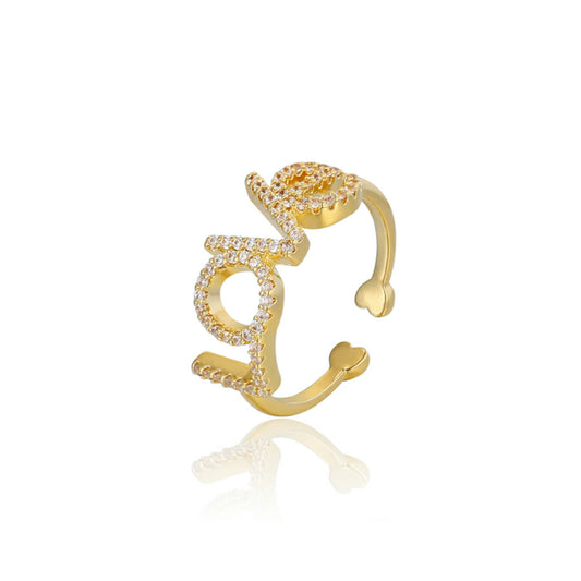 Elegant Gold LOVE Ring
