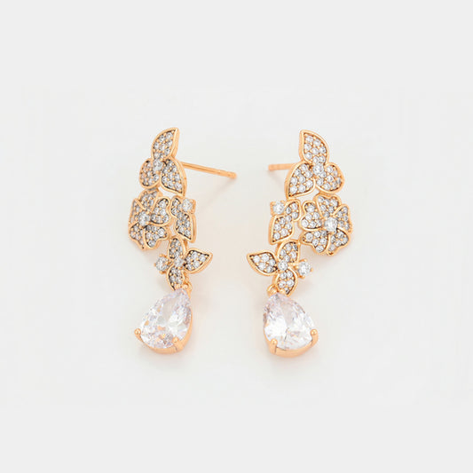 Pretty RoseGold Floral Earring