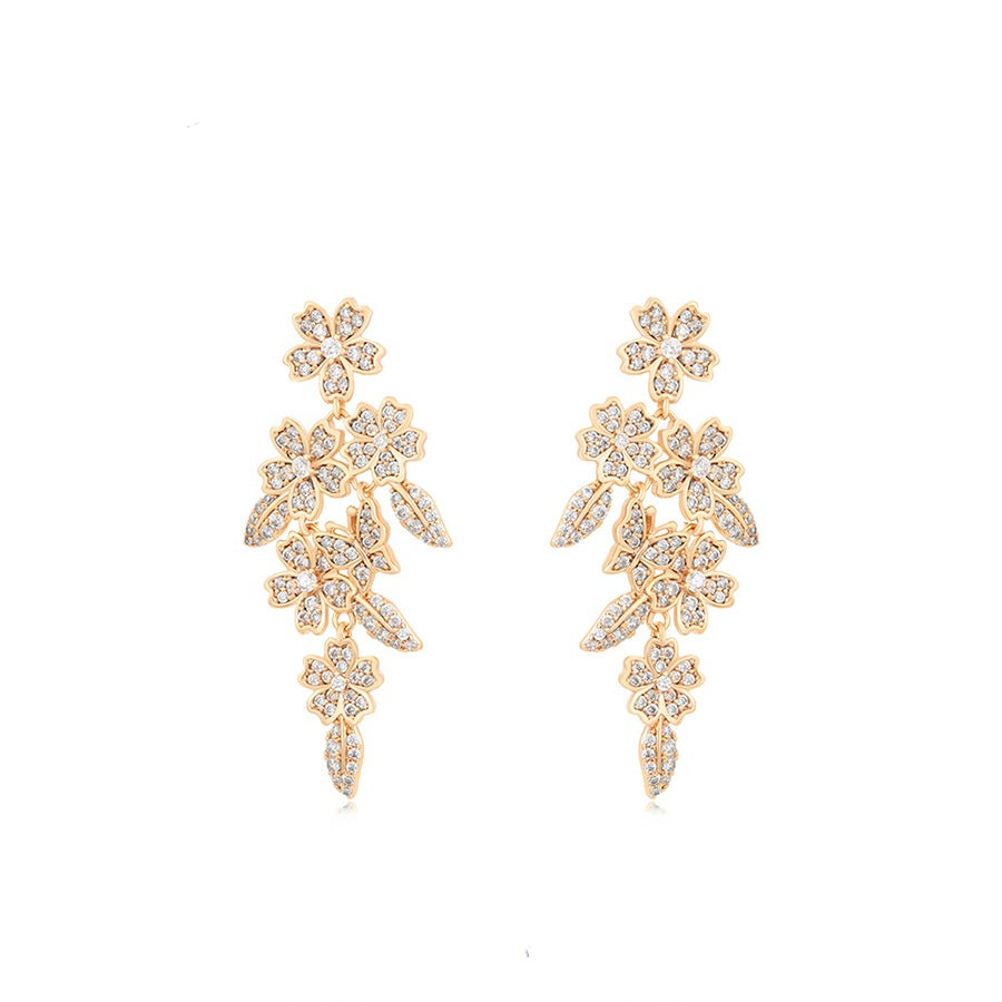 Beautiful Lite weight RoseGold Floral Earring