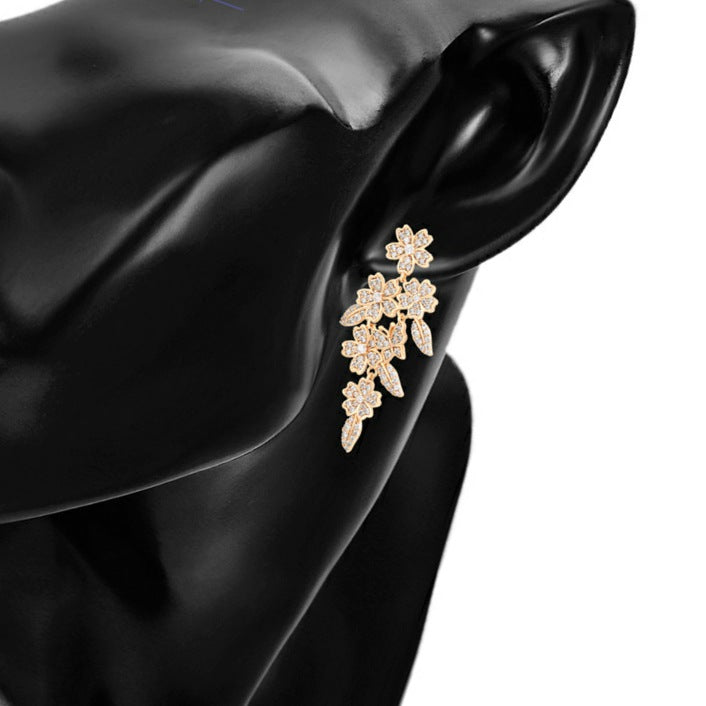 Beautiful Lite weight RoseGold Floral Earring