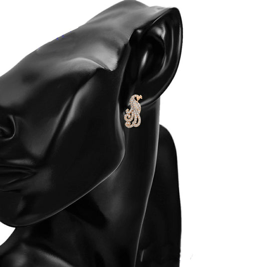 Beautiful Gold Peacock Earring