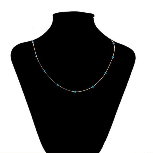 Pretty Blue Beaded Chain