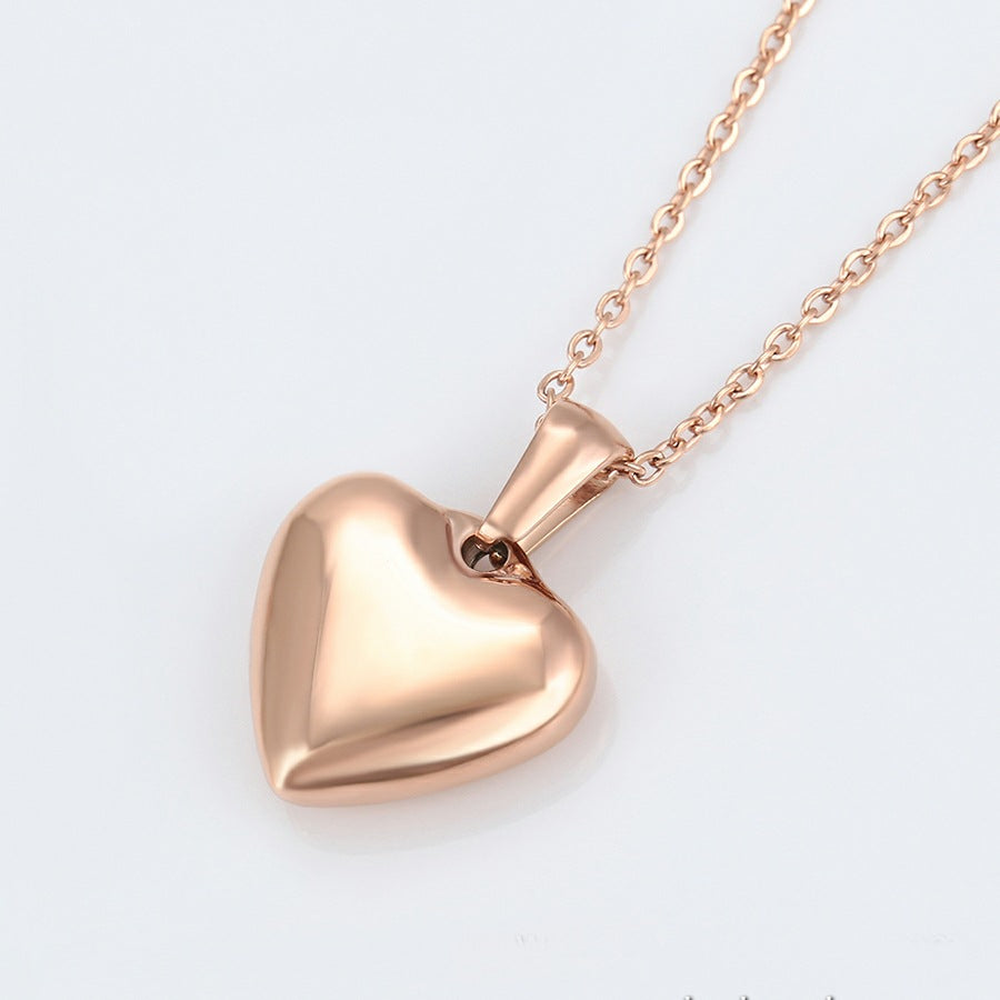 Anti Tarnish Heart Pendant Earring Set