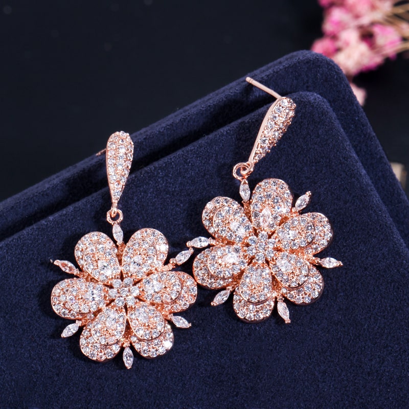 3D Flower Pendant Set