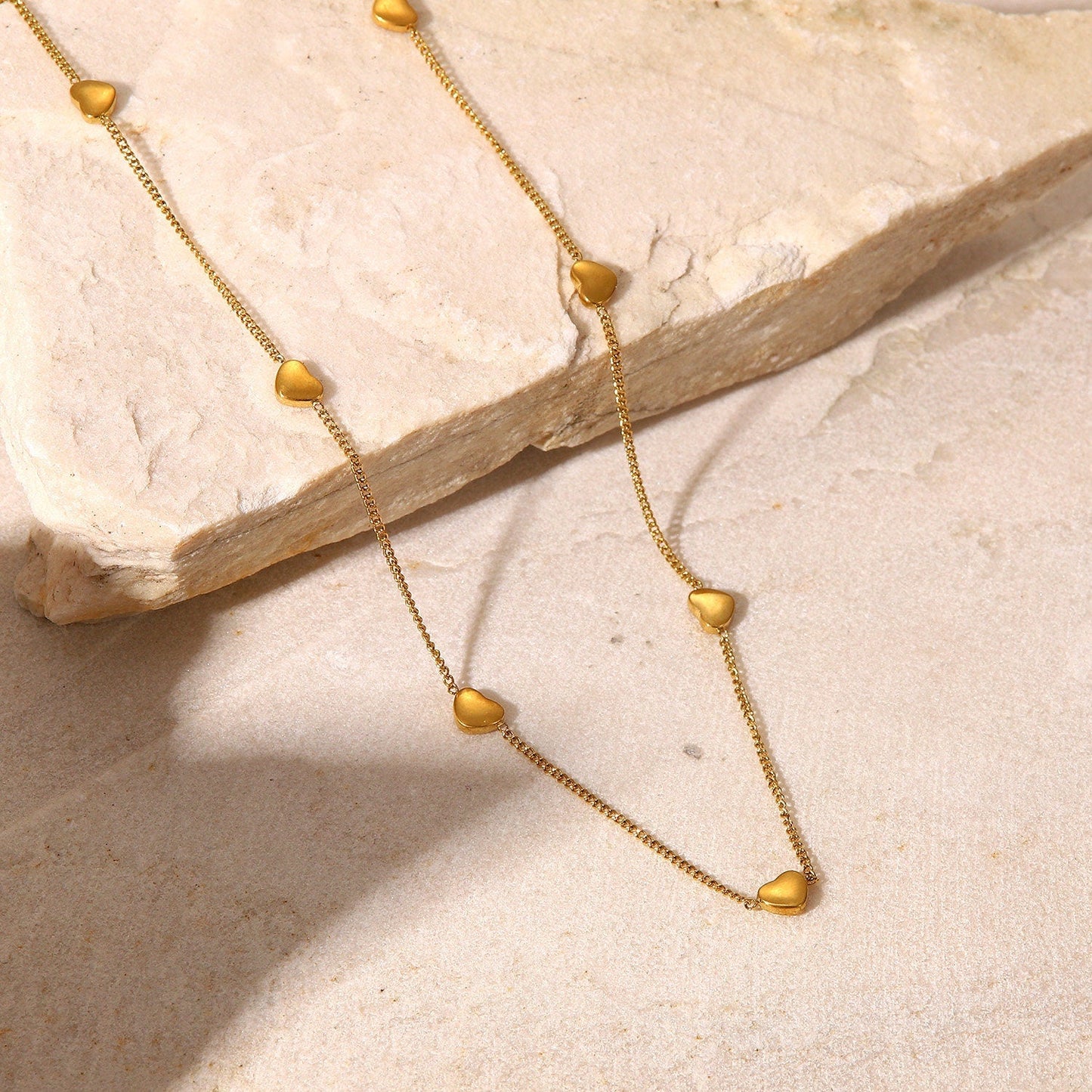 Anti Tarnish Gold Heart Chain