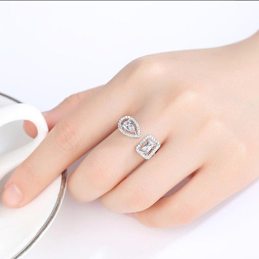 Silver Waterdrop Ring