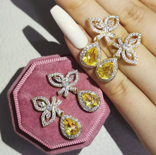 Pretty Yellow Drop Earring