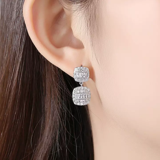 Elegant Diamond Drop Earring