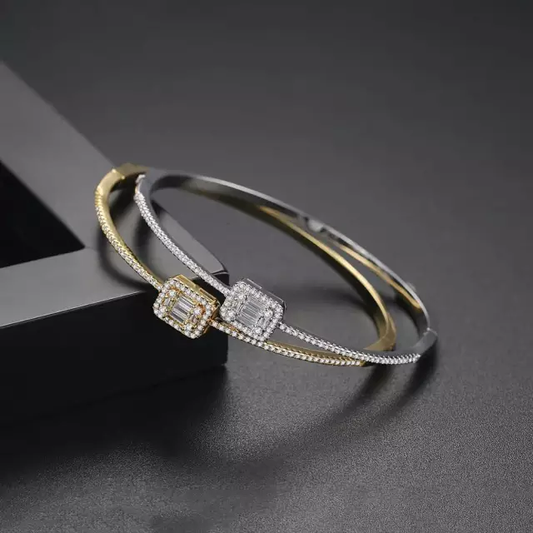 Sleek White Stone Bracelet