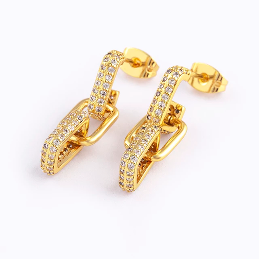 Stylish Gold Geometrical Earring