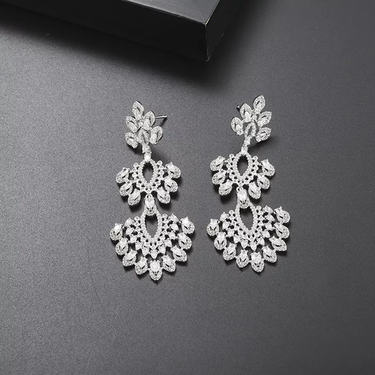 Stunning White Stone Dangler Earring