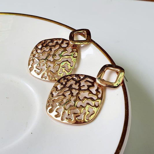 Geometric Gold Earring
