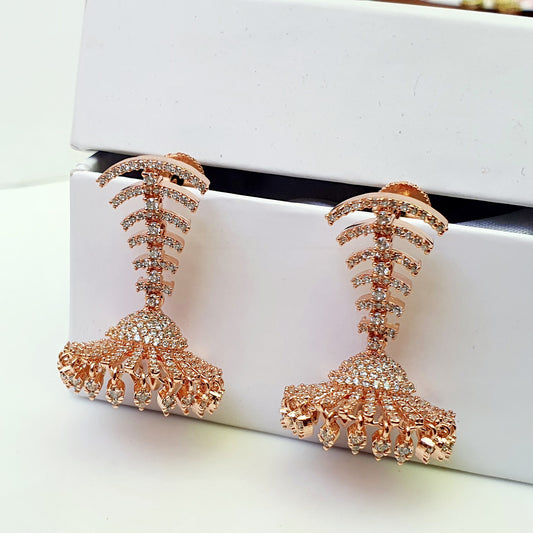 Designer Rose gold Jhumka
