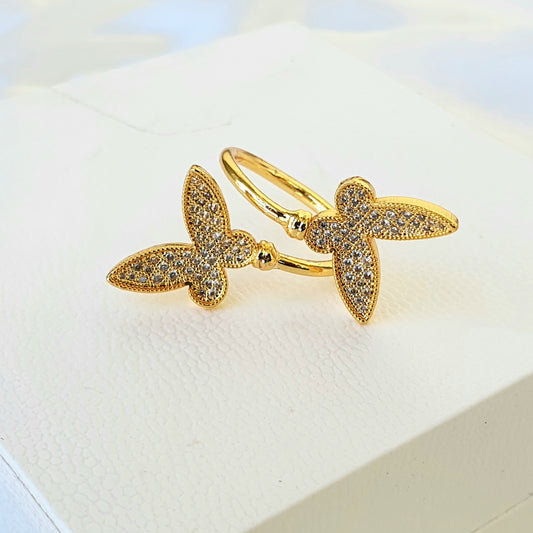 Beautiful Gold Butterfly Ring