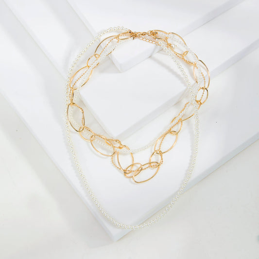 Trendy Multi Later Pearl Neckpiece