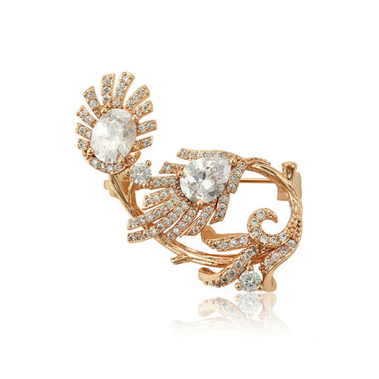 Beautiful Peacock Feather Brooch