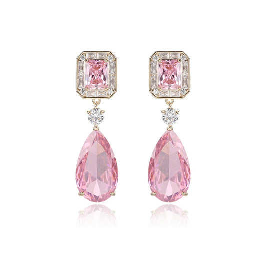 Luxury Pink Crystal Earring