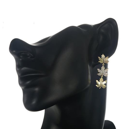 Stunning Golden Leaf Earring