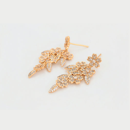 Beautiful Lite weight RoseGold Floral Earring