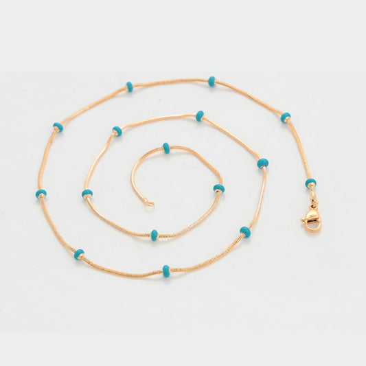 Pretty Blue Beaded Chain