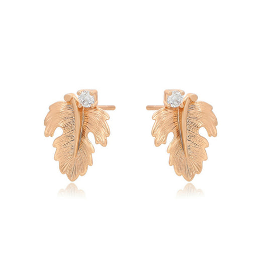 Pretty Golden Leaf Earring