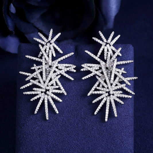 Sparkling Star Burst Earrings